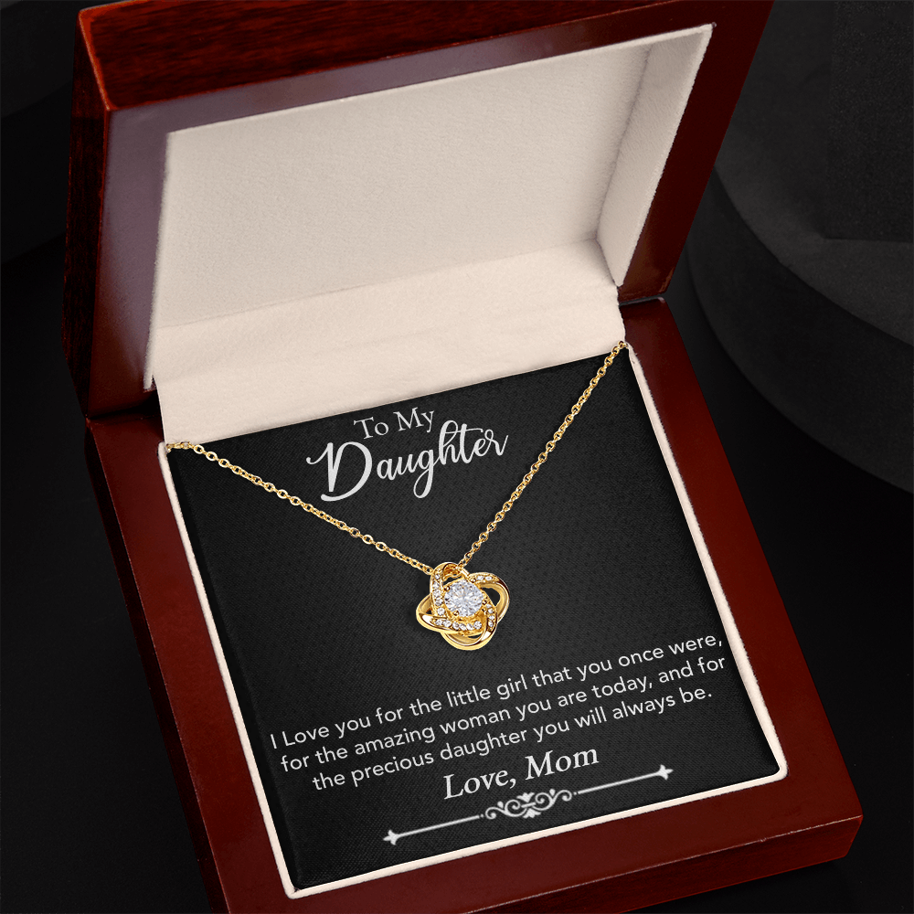 Best Gifts 305-To My Daughter Love Knot Necklace Gift from Mom