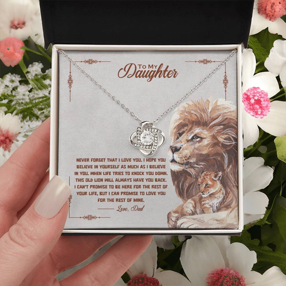 Best Gifts 305-To My Daughter Necklace from Dad – Love Knot Gift