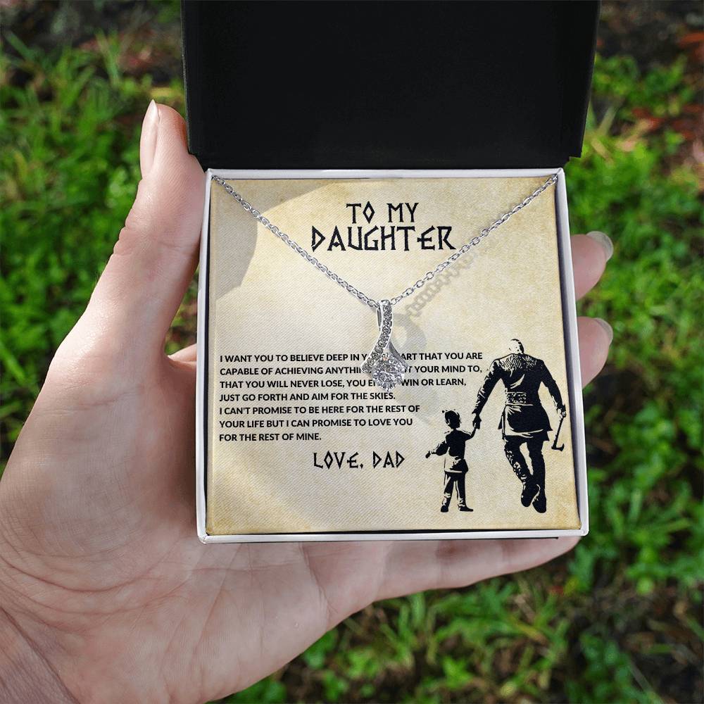 Best Gifts 305-To My Daughter Necklace from Dad – Ribbon Gift