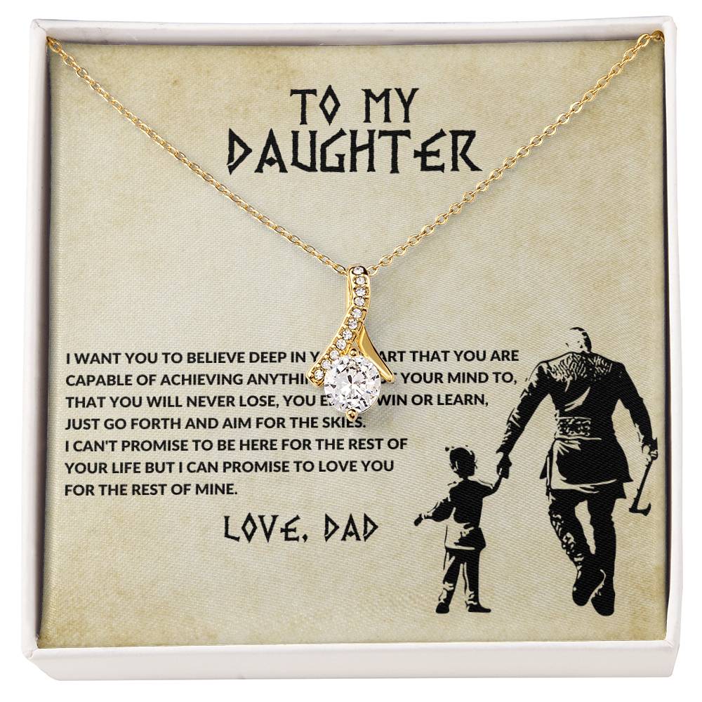 Best Gifts 305-To My Daughter Necklace from Dad – Ribbon Gift