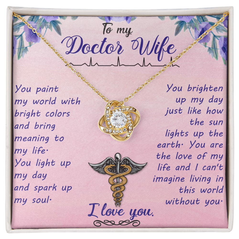 Best Gifts 305-To My Doctor Wife Love Knot Necklace Gift from Husband
