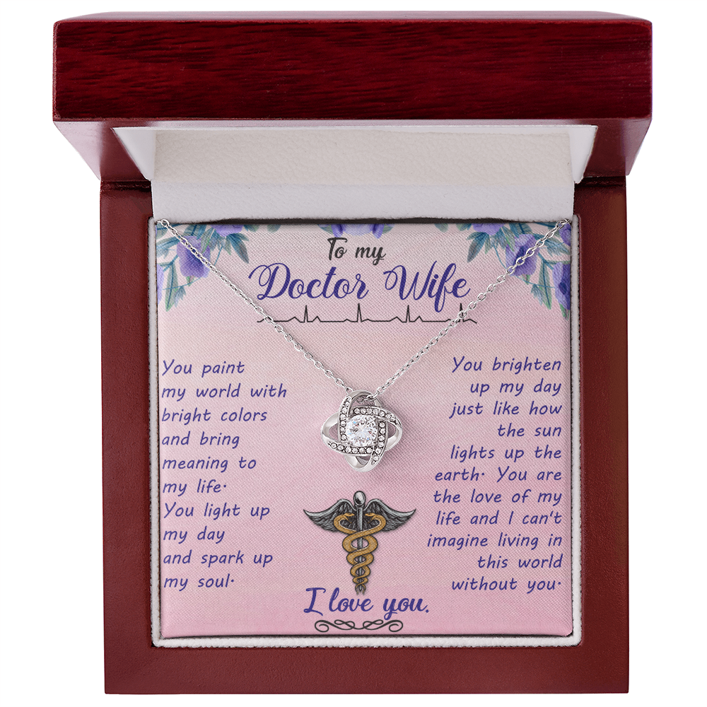Best Gifts 305-To My Doctor Wife Love Knot Necklace Gift from Husband