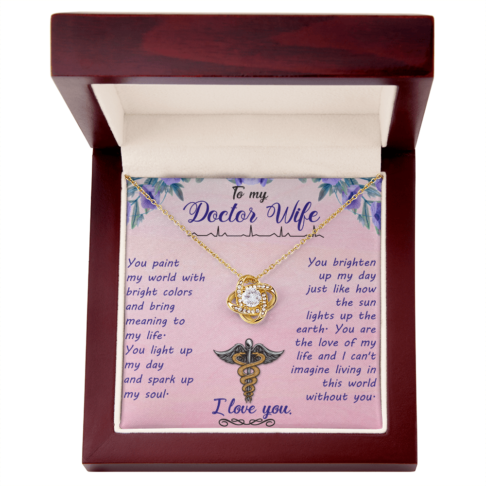 Best Gifts 305-To My Doctor Wife Love Knot Necklace Gift from Husband
