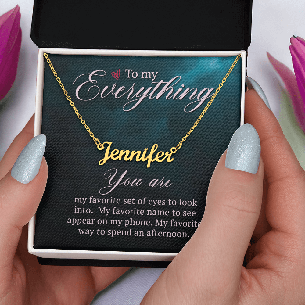Best Gifts 305-To My Everything Personalized Name Necklace with Cursive Design
