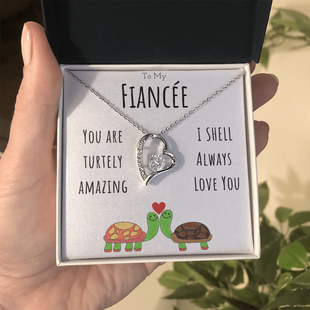 Best Gifts 305-To My Fiancée Forever Love Necklace with I Shell Always Love You Quote