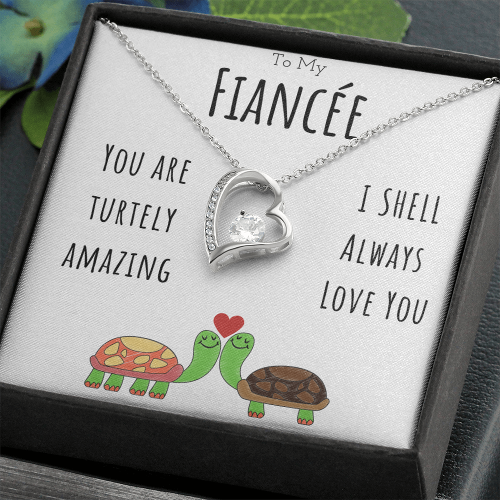 Best Gifts 305-To My Fiancée Forever Love Necklace with I Shell Always Love You Quote