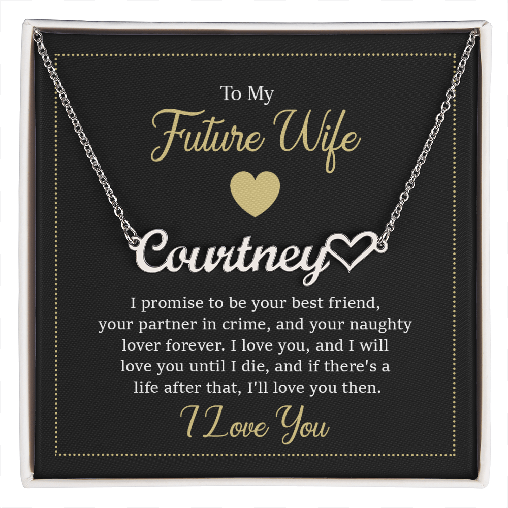 Best Gifts 305-To My Future Wife Heart Necklace Personalized Romantic Gift