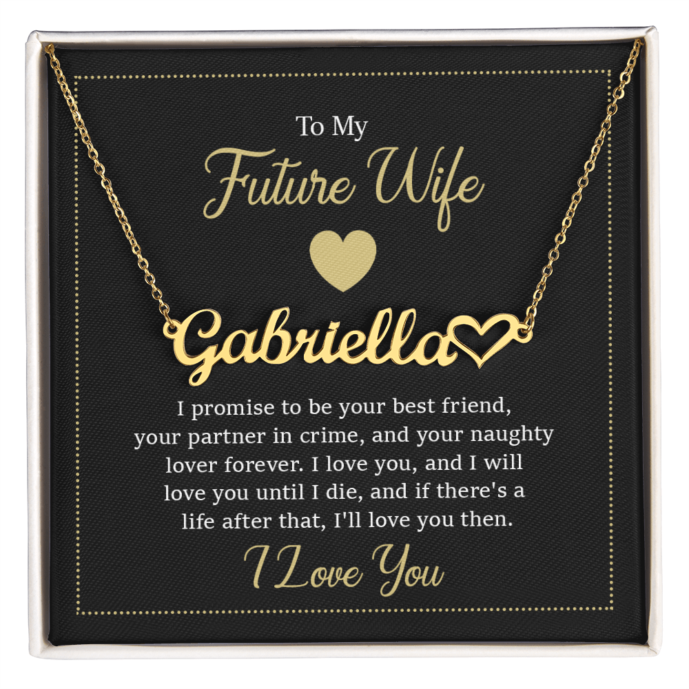 Best Gifts 305-To My Future Wife Heart Necklace Personalized Romantic Gift