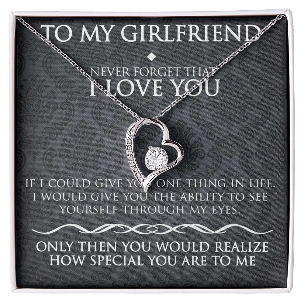 Best Gifts 305-To My Girlfriend Forever Love Heart Pendant Necklace from Boyfriend