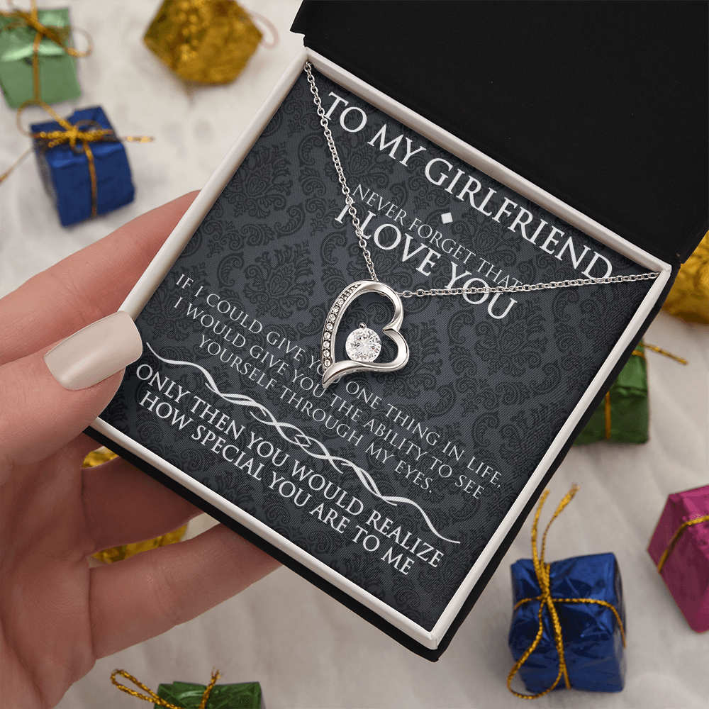 Best Gifts 305-To My Girlfriend Forever Love Heart Pendant Necklace from Boyfriend