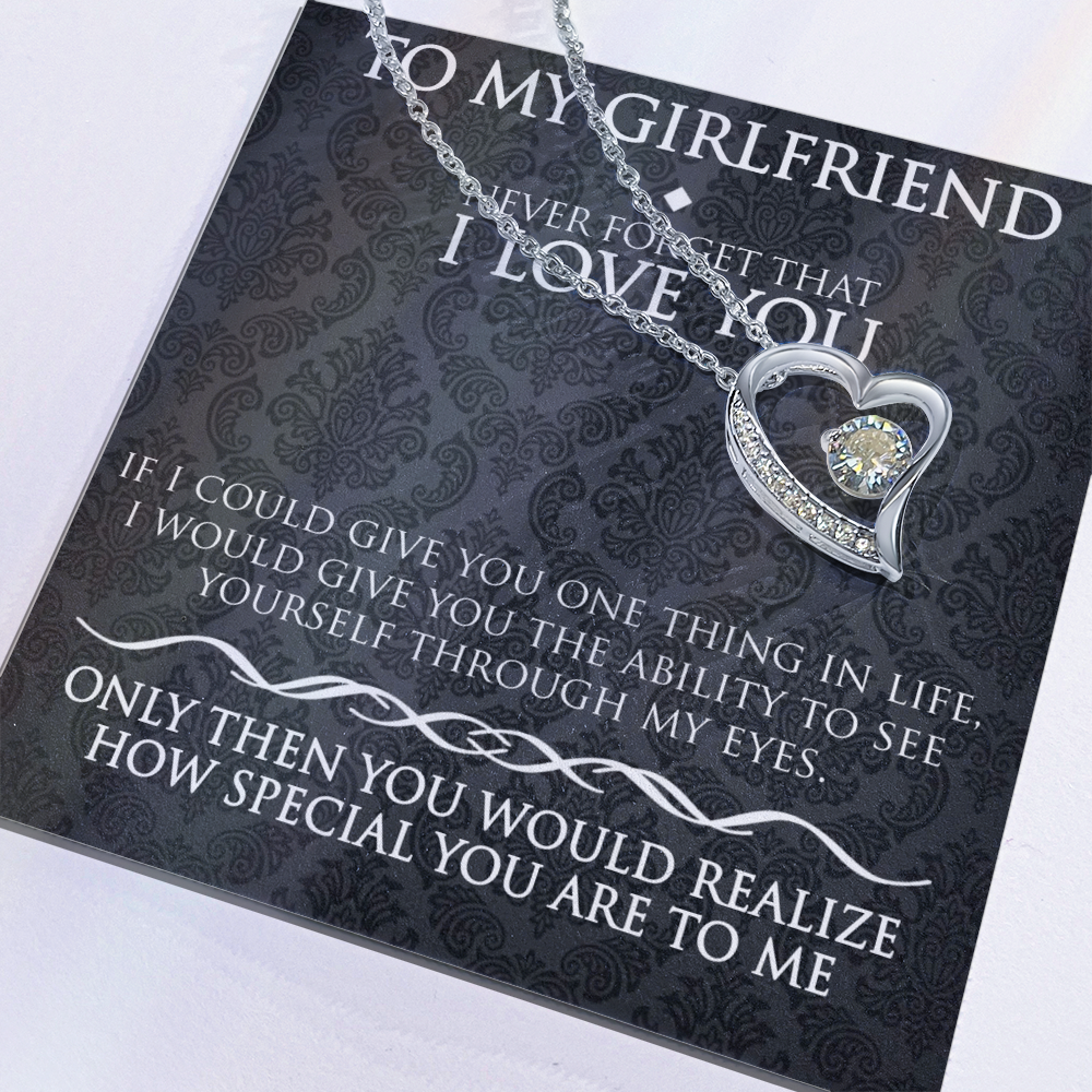 Best Gifts 305-To My Girlfriend Forever Love Heart Pendant Necklace from Boyfriend