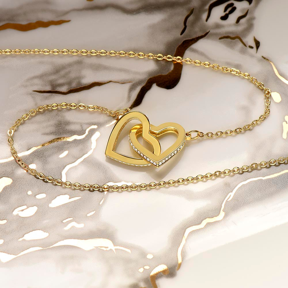 Best Gifts 305-To My Gorgeous Wife Interlocking Hearts Necklace with CZ Crystals