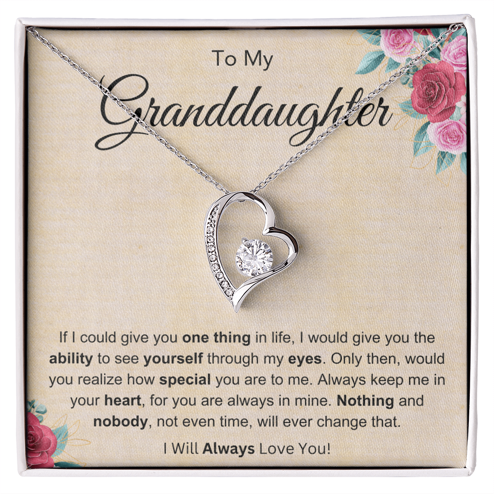 Best Gifts 305-To My Granddaughter Forever Love Necklace with Cubic Zirconia Card from Grandparent