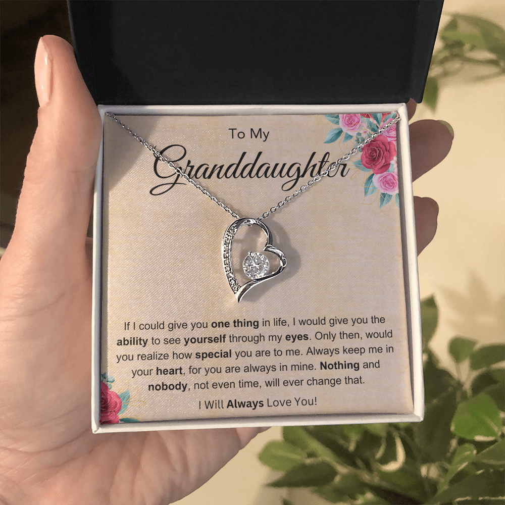 Best Gifts 305-To My Granddaughter Forever Love Necklace with Cubic Zirconia Card from Grandparent