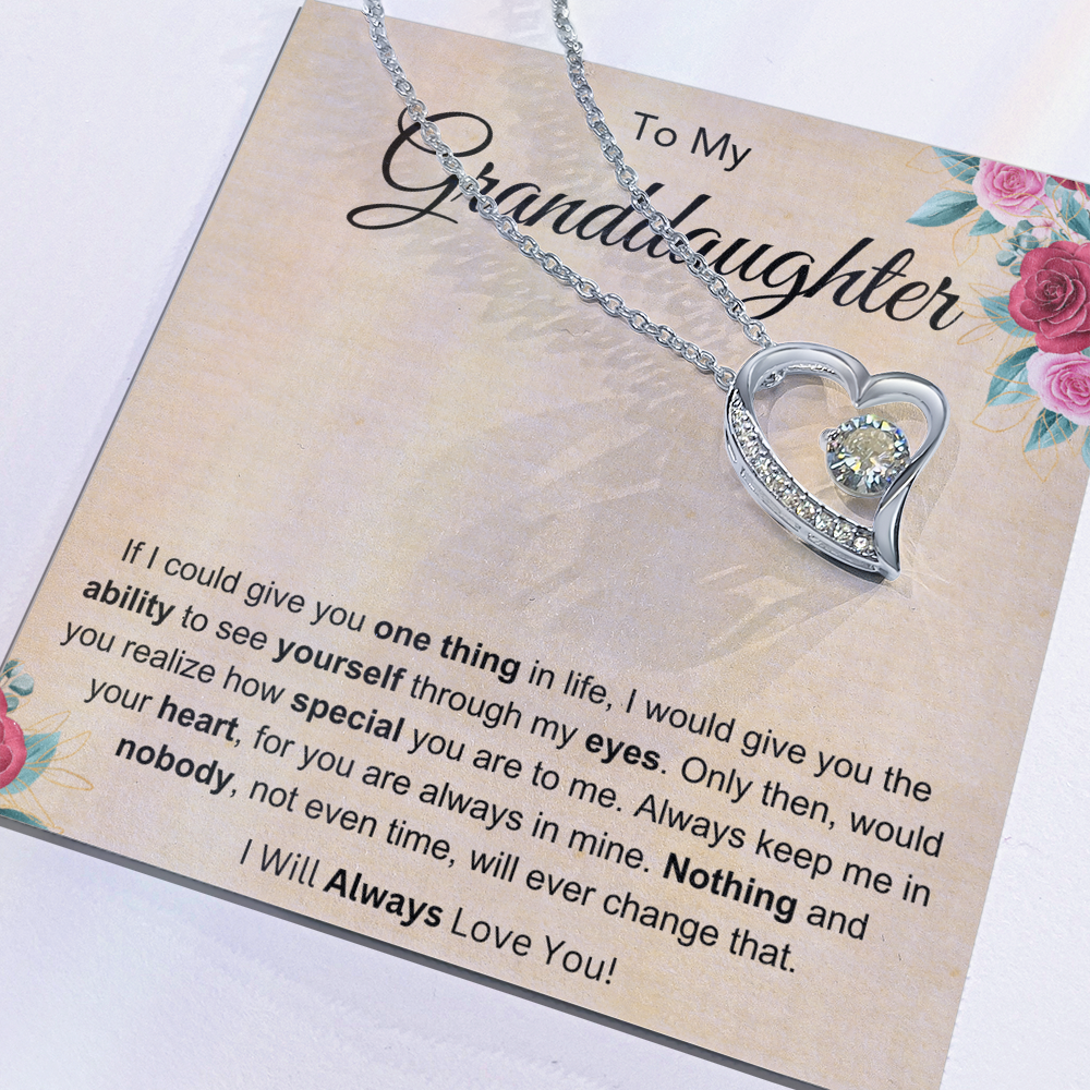 Best Gifts 305-To My Granddaughter Forever Love Necklace with Cubic Zirconia Card from Grandparent