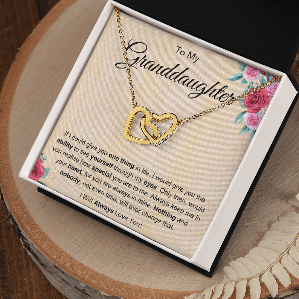 Best Gifts 305-To My Granddaughter Interlocking Hearts Necklace with Cubic Zirconia Card from Grandparent