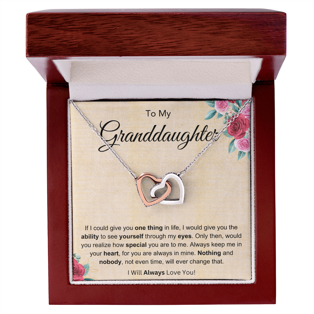 Best Gifts 305-To My Granddaughter Interlocking Hearts Necklace with Cubic Zirconia Card from Grandparent