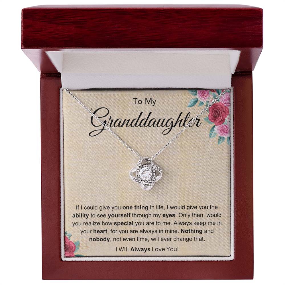 Best Gifts 305-To My Granddaughter Love Knot Necklace with Cubic Zirconia Card from Grandparent