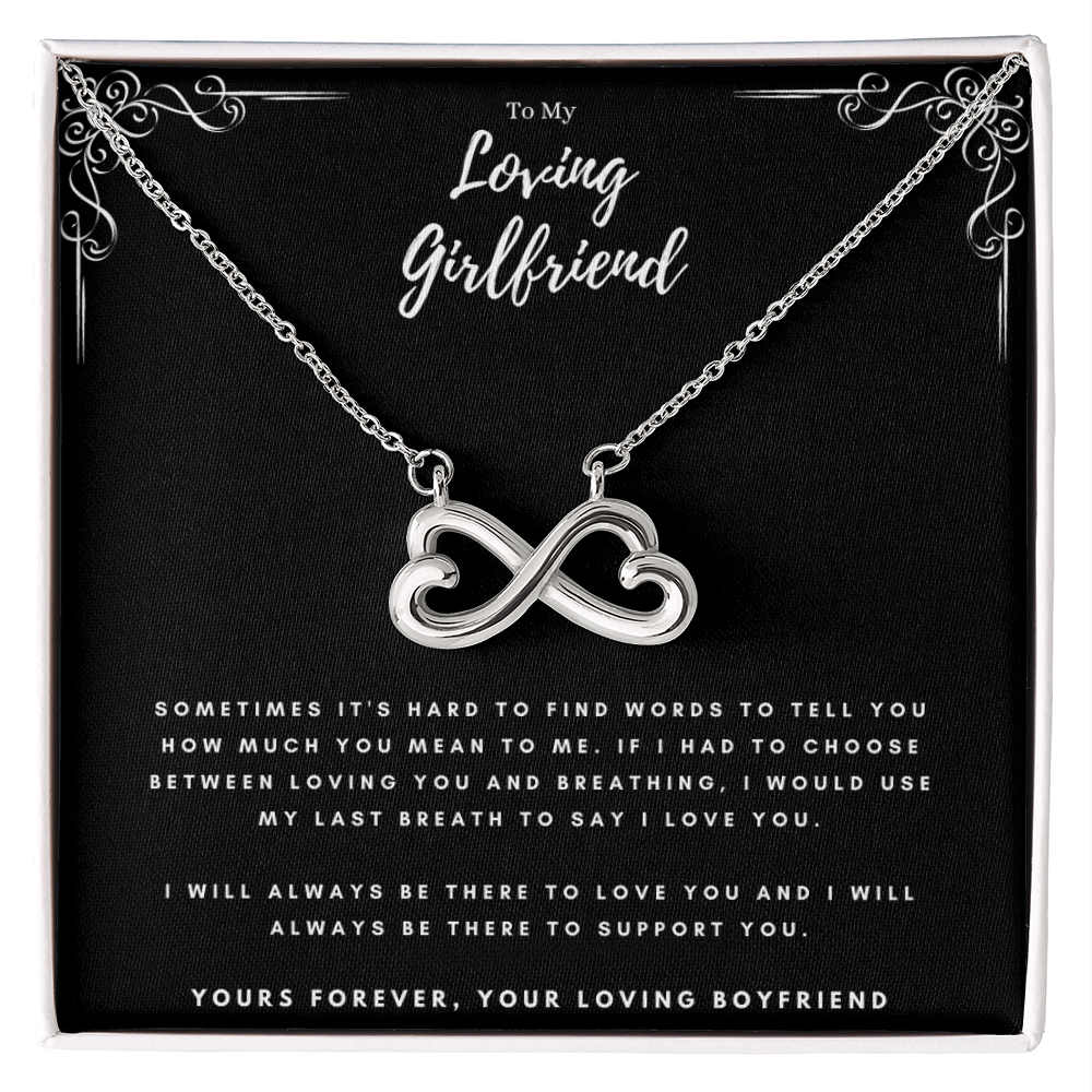 Best Gifts 305-To My Loving Girlfriend Infinity Heart Necklace from Boyfriend