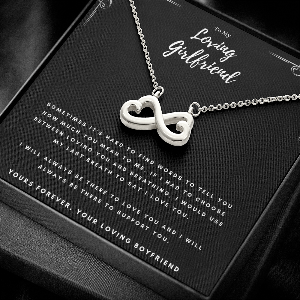 Best Gifts 305-To My Loving Girlfriend Infinity Heart Necklace from Boyfriend