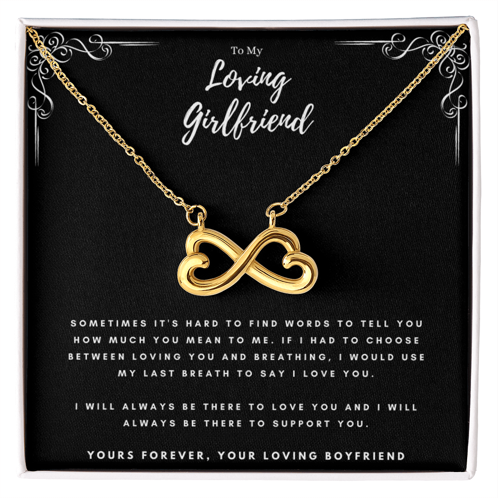 Best Gifts 305-To My Loving Girlfriend Infinity Heart Necklace from Boyfriend
