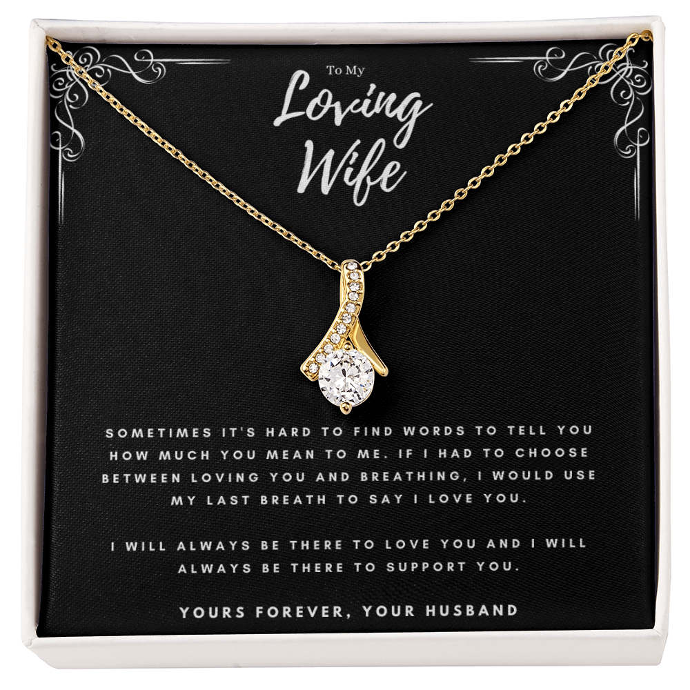 Best Gifts 305-To My Loving Wife Necklace from Husband with Message Card