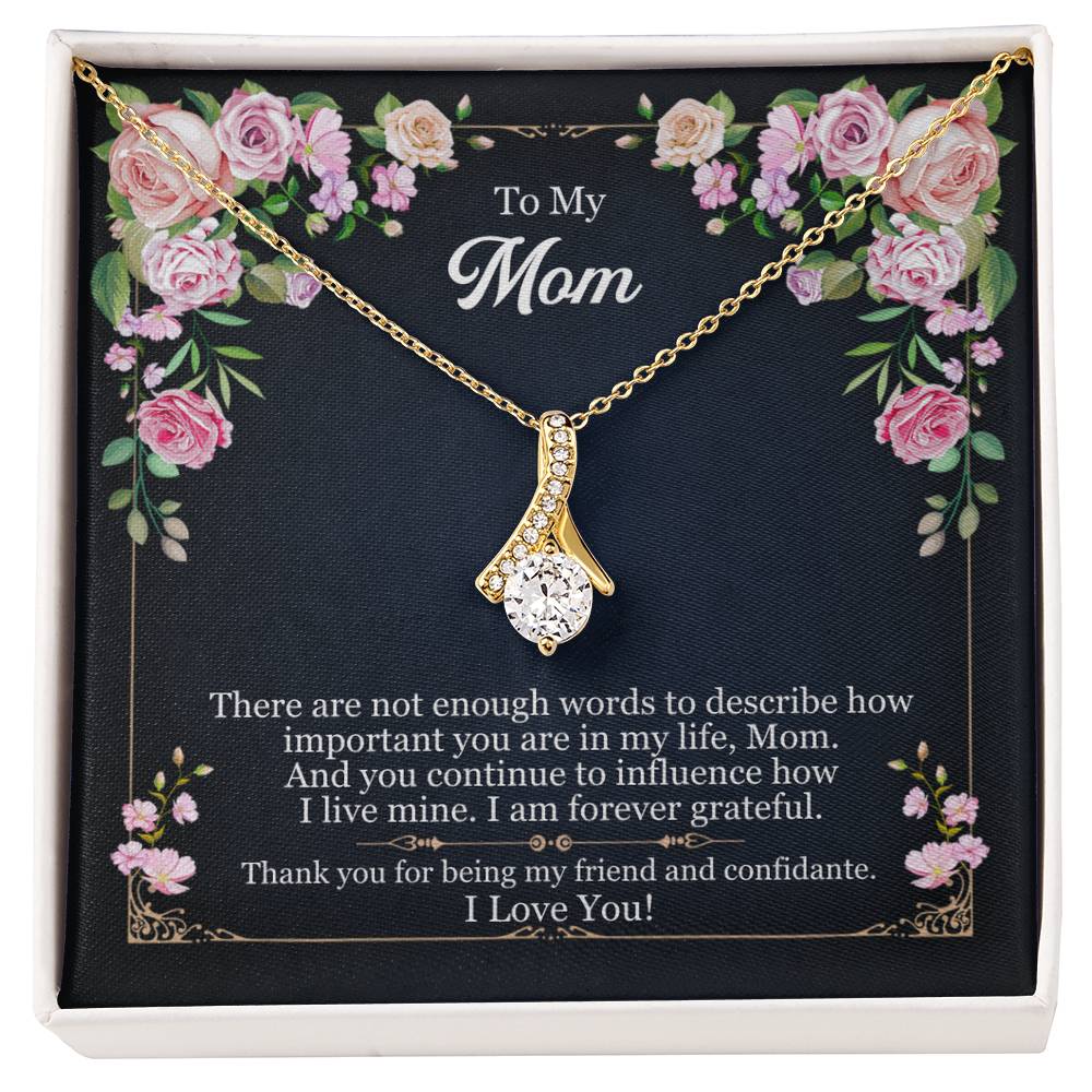 Best Gifts 305-To My Mom 14k Necklace with Heart Pendant