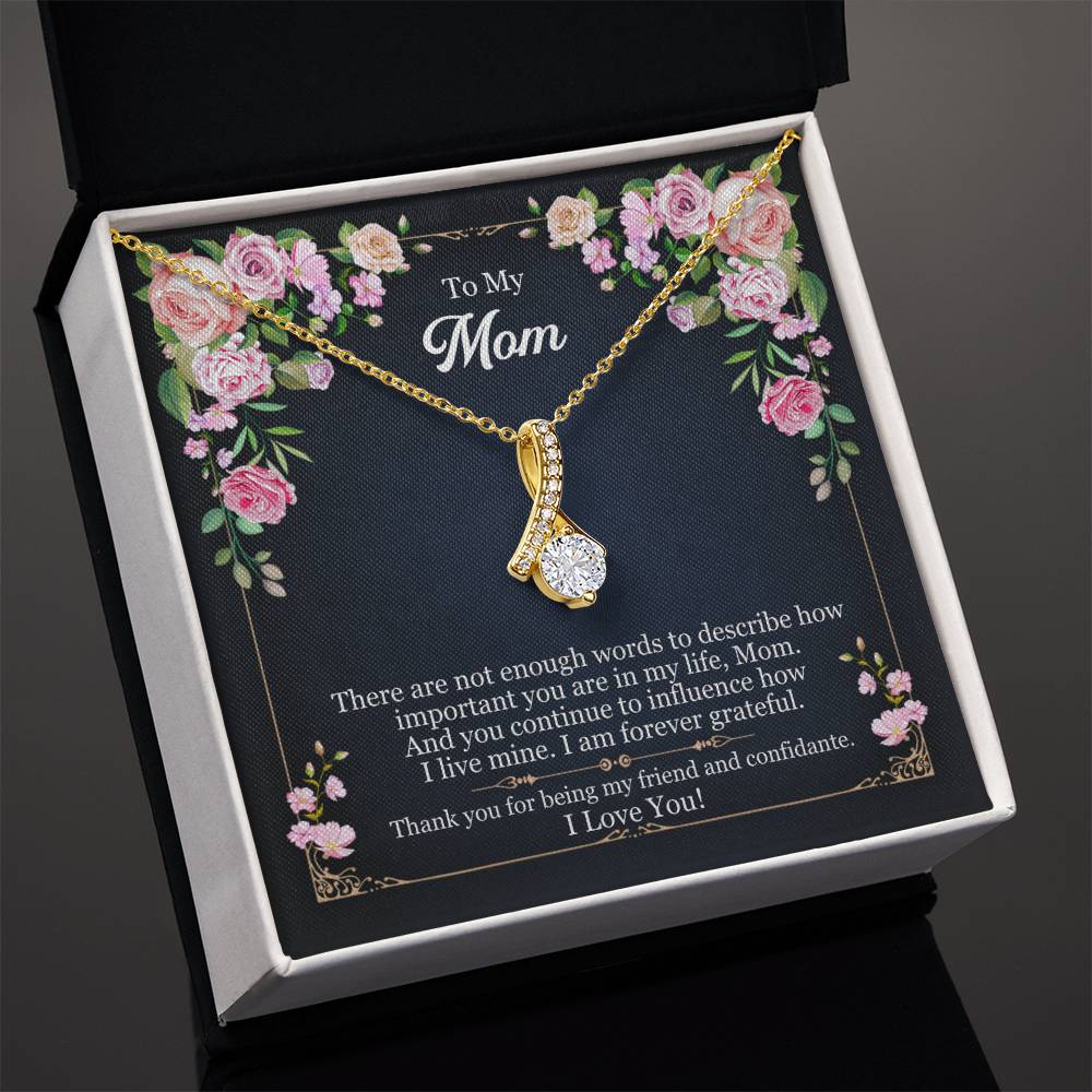 Best Gifts 305-To My Mom 14k Necklace with Heart Pendant
