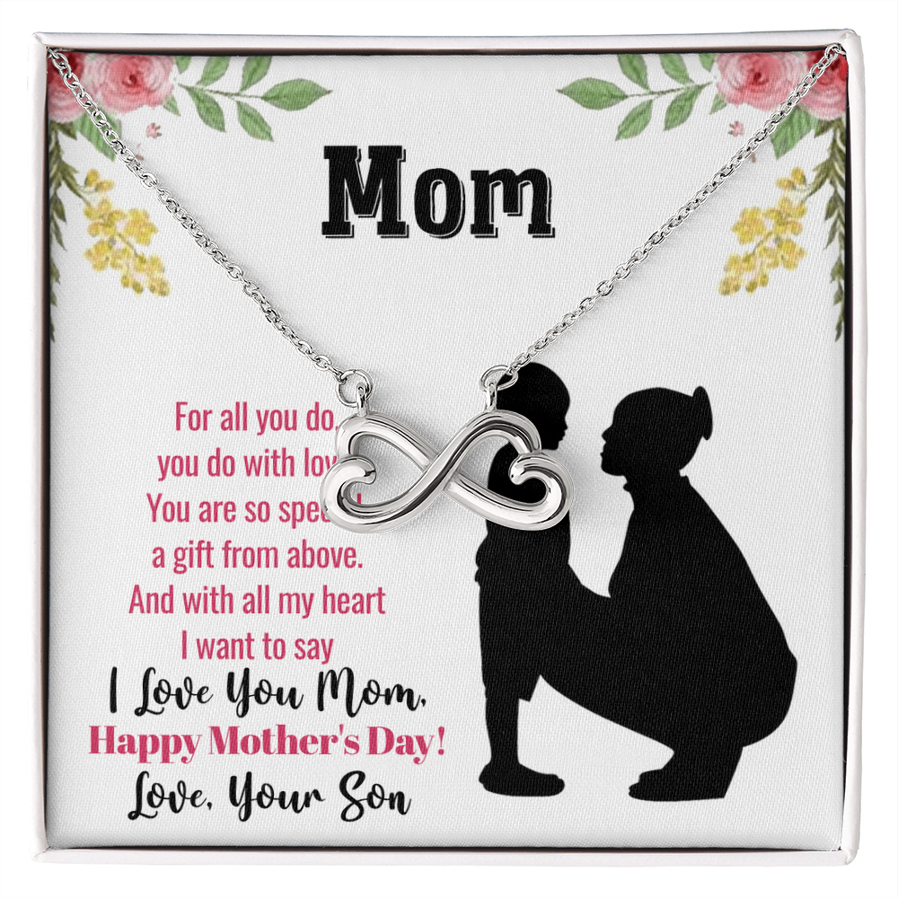Best Gifts 305-To My Mom Endless Love Necklace with Heart Infinity Pendant from Son