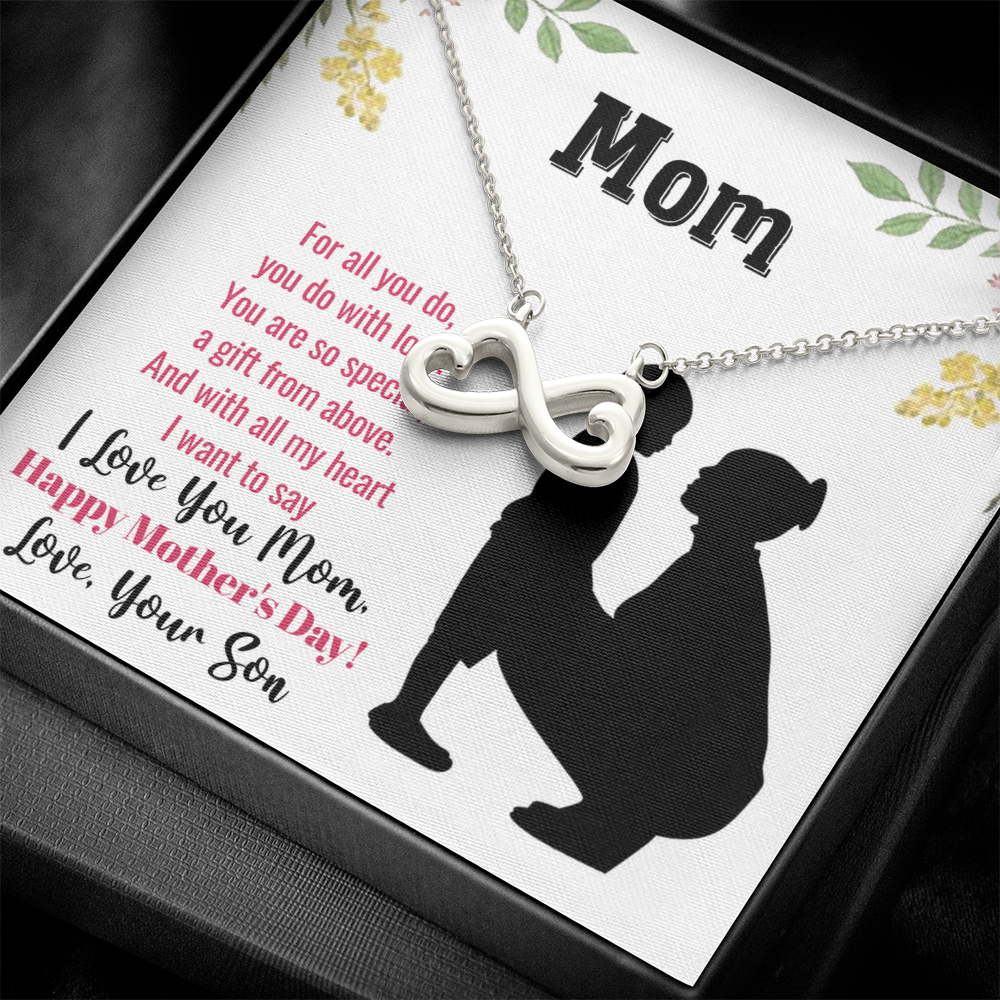 Best Gifts 305-To My Mom Endless Love Necklace with Heart Infinity Pendant from Son