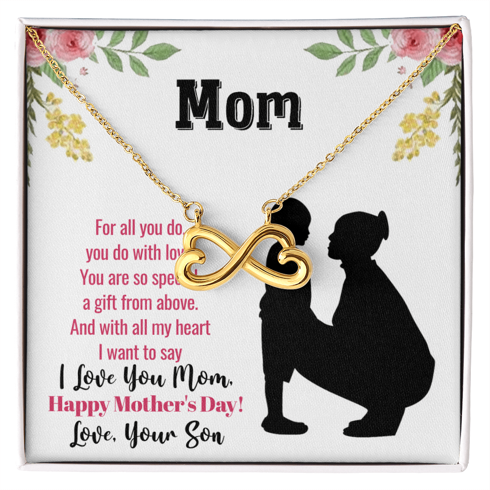 Best Gifts 305-To My Mom Endless Love Necklace with Heart Infinity Pendant from Son