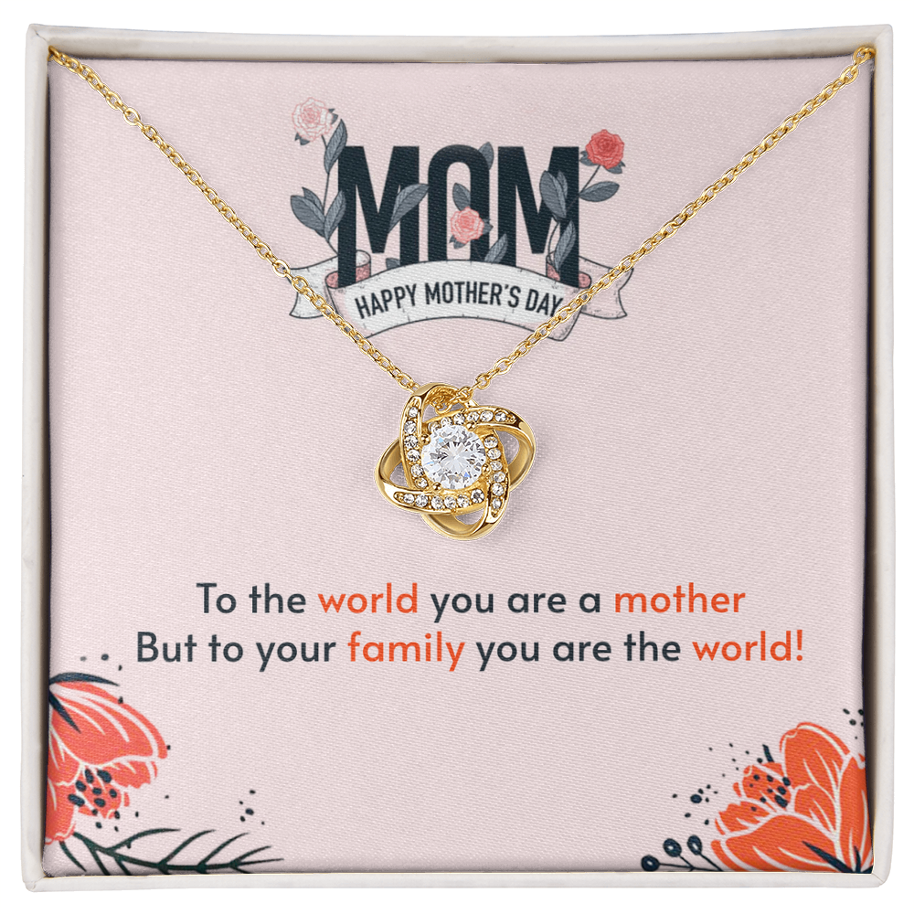 Best Gifts 305-To My Mom Love Knot Necklace with Heartfelt Message