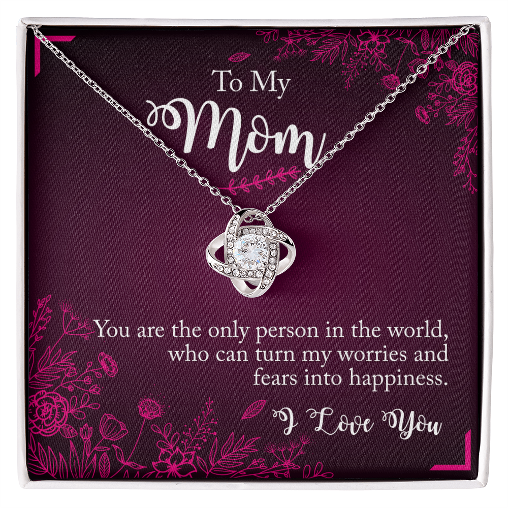 Best Gifts 305-To My Mom Love Knot Necklace with Message Card