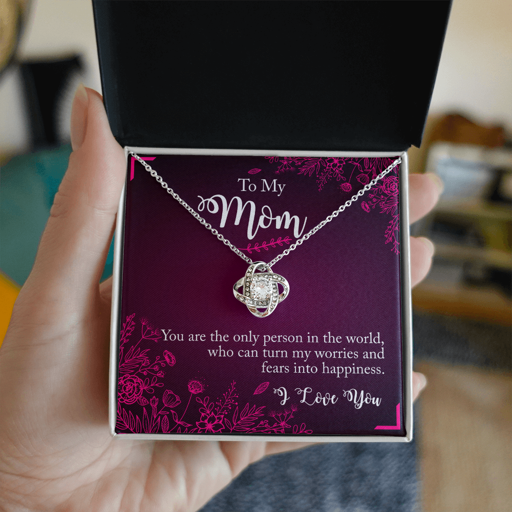 Best Gifts 305-To My Mom Love Knot Necklace with Message Card