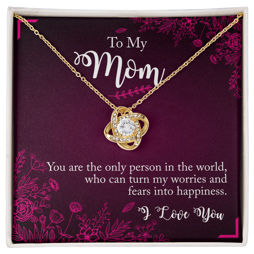 Best Gifts 305-To My Mom Love Knot Necklace with Message Card