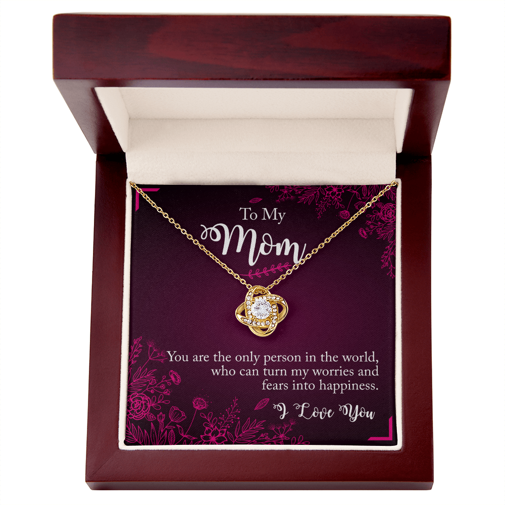 Best Gifts 305-To My Mom Love Knot Necklace with Message Card