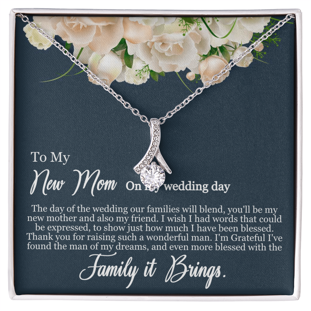 Best Gifts 305-To My New Mom Wedding Day Heart Pendant Necklace from Bride