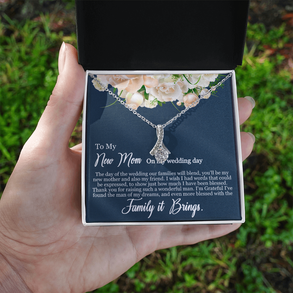 Best Gifts 305-To My New Mom Wedding Day Heart Pendant Necklace from Bride