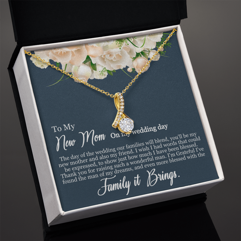 Best Gifts 305-To My New Mom Wedding Day Heart Pendant Necklace from Bride