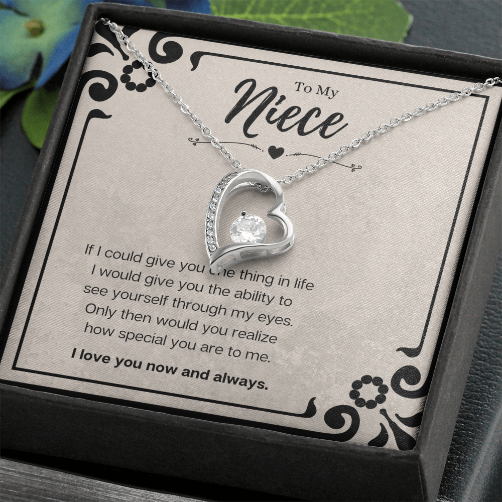 Best Gifts 305-To My Niece Forever Love Necklace with Heart Pendant from Aunt or Uncle