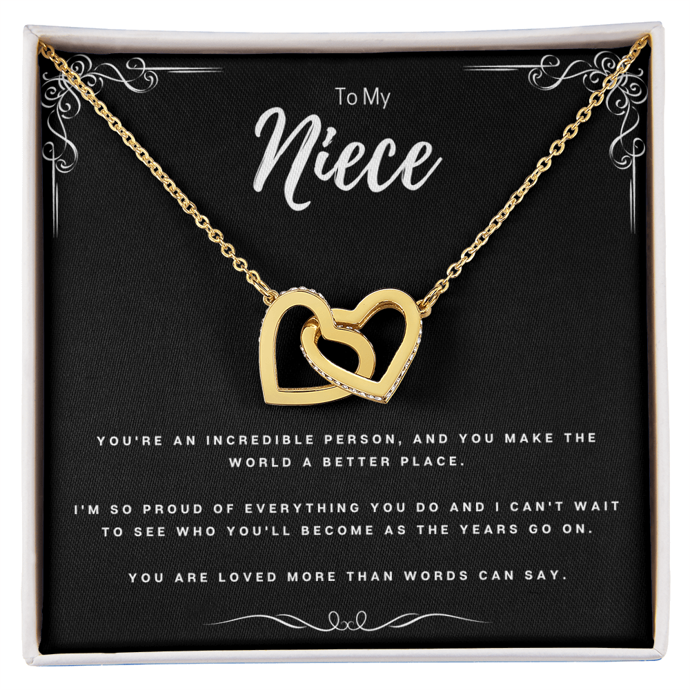 Best Gifts 305-To My Niece Interlocking Hearts Necklace Gift
