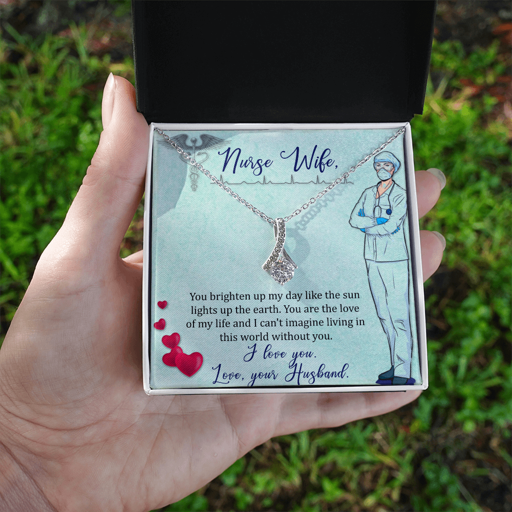 Best Gifts 305-To My Nurse Wife Ribbon Necklace Gift from Husband