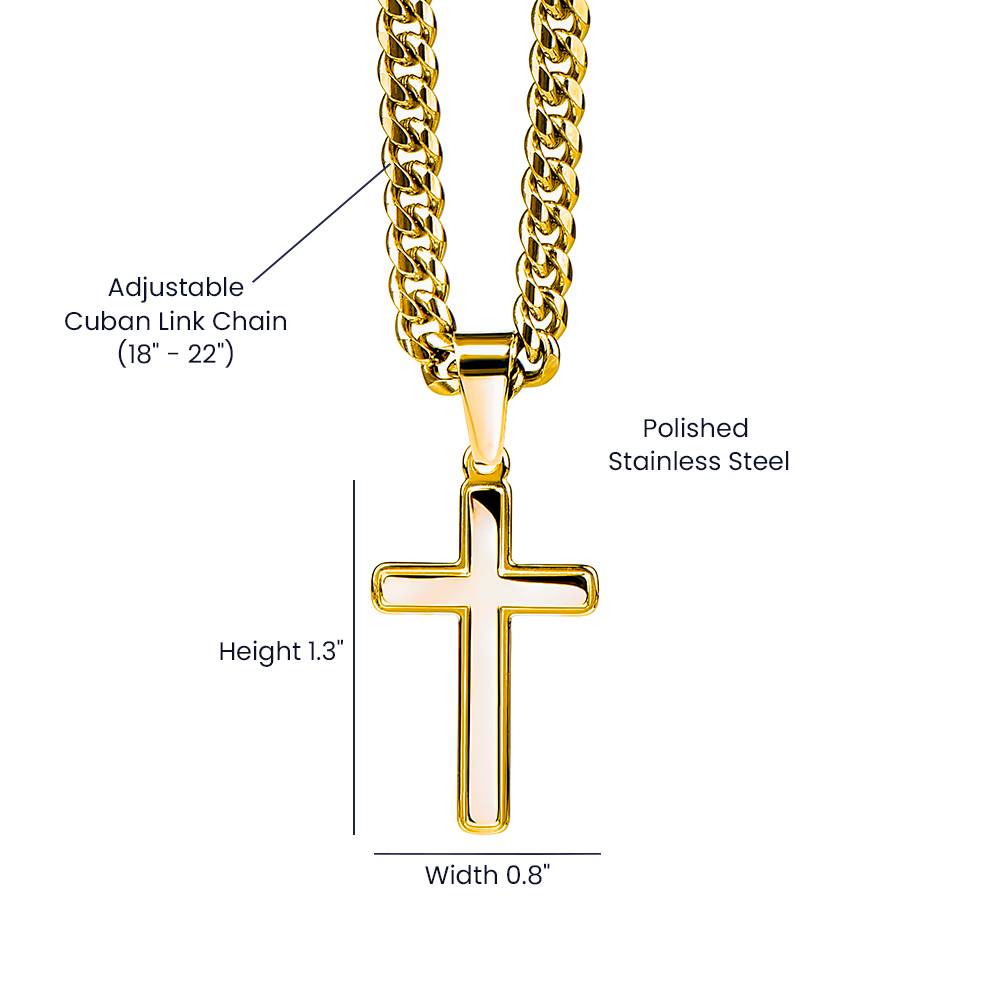 Best Gifts 305-To My Son Lion Cross Necklace from Dad