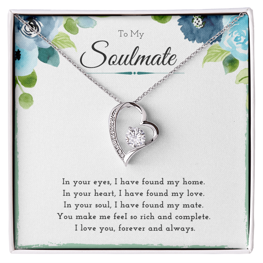 Best Gifts 305-To My Soulmate Heart Necklace Gift for Her from Husband