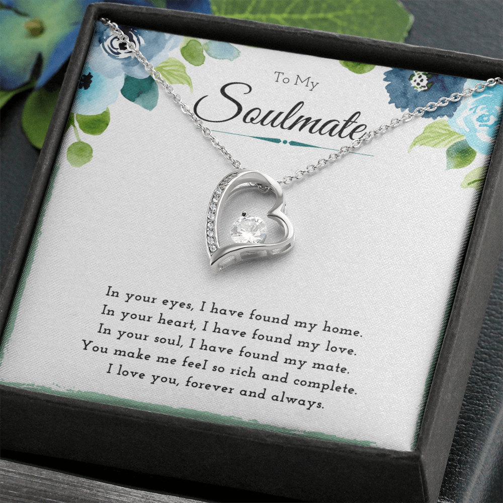 Best Gifts 305-To My Soulmate Heart Necklace Gift for Her from Husband