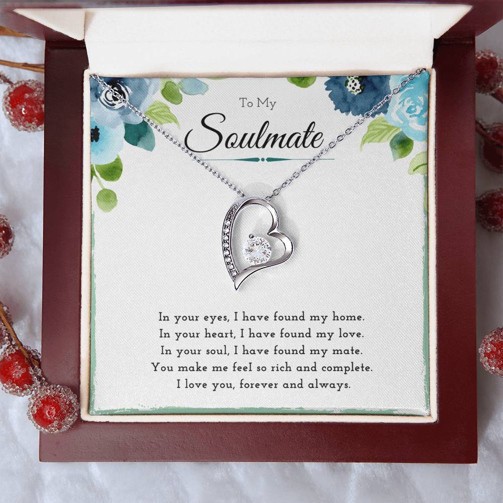 Best Gifts 305-To My Soulmate Heart Necklace Gift for Her from Husband