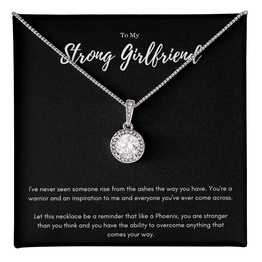 Best Gifts 305-To My Strong Girlfriend Eternal Hope Necklace with Inspirational Message