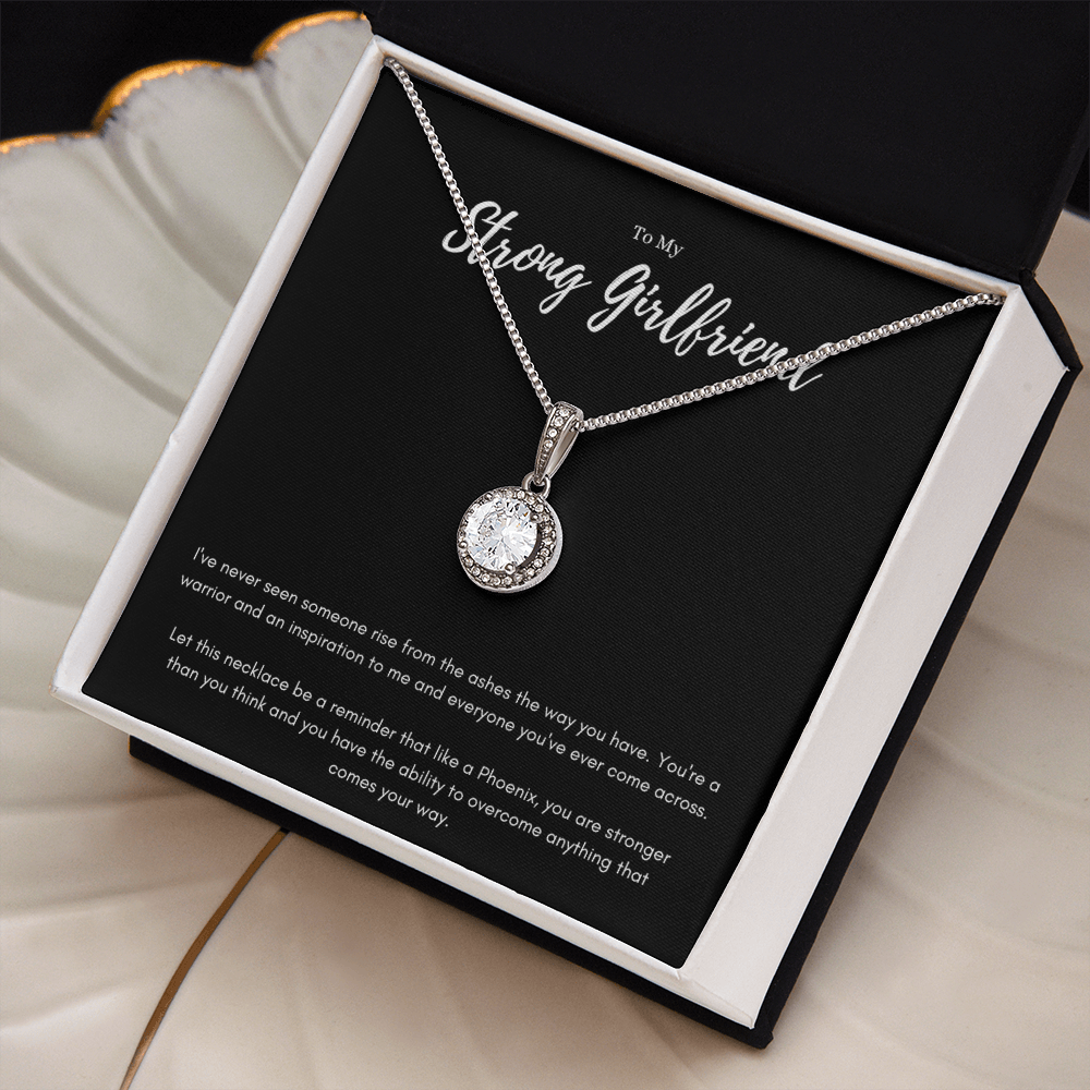 Best Gifts 305-To My Strong Girlfriend Eternal Hope Necklace with Inspirational Message