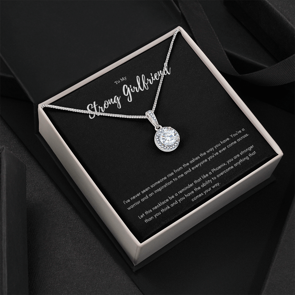 Best Gifts 305-To My Strong Girlfriend Eternal Hope Necklace with Inspirational Message