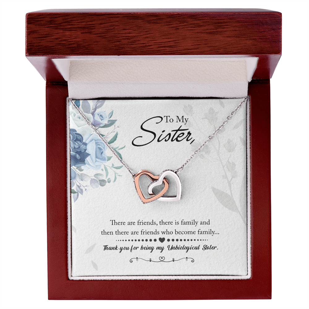 Best Gifts 305-To My Unbilogical Sister Interlocking Hearts Necklace